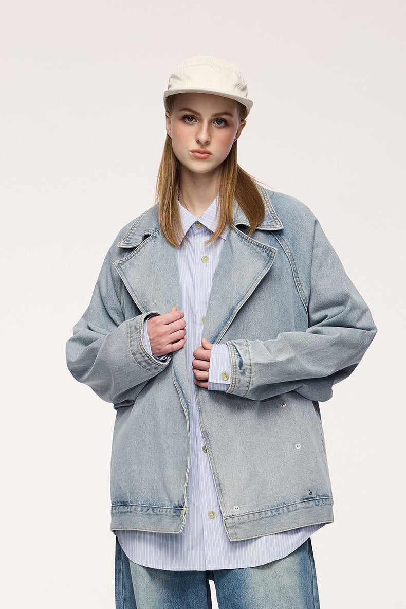 VINTAGTE WASHED DENIM JACKET