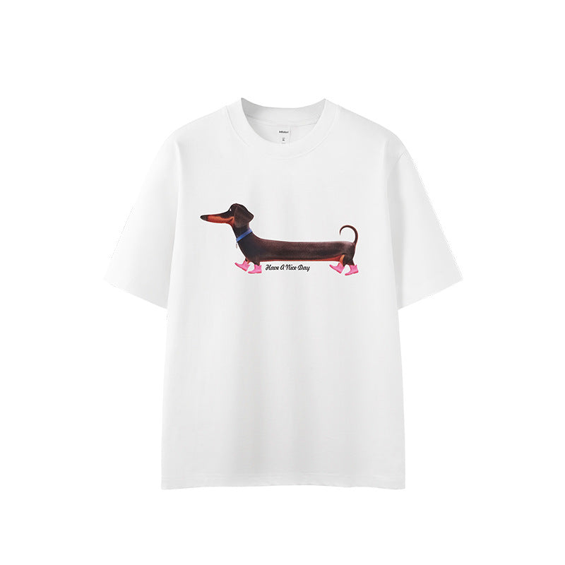 DACHSHUND PRINT T-SHIRT