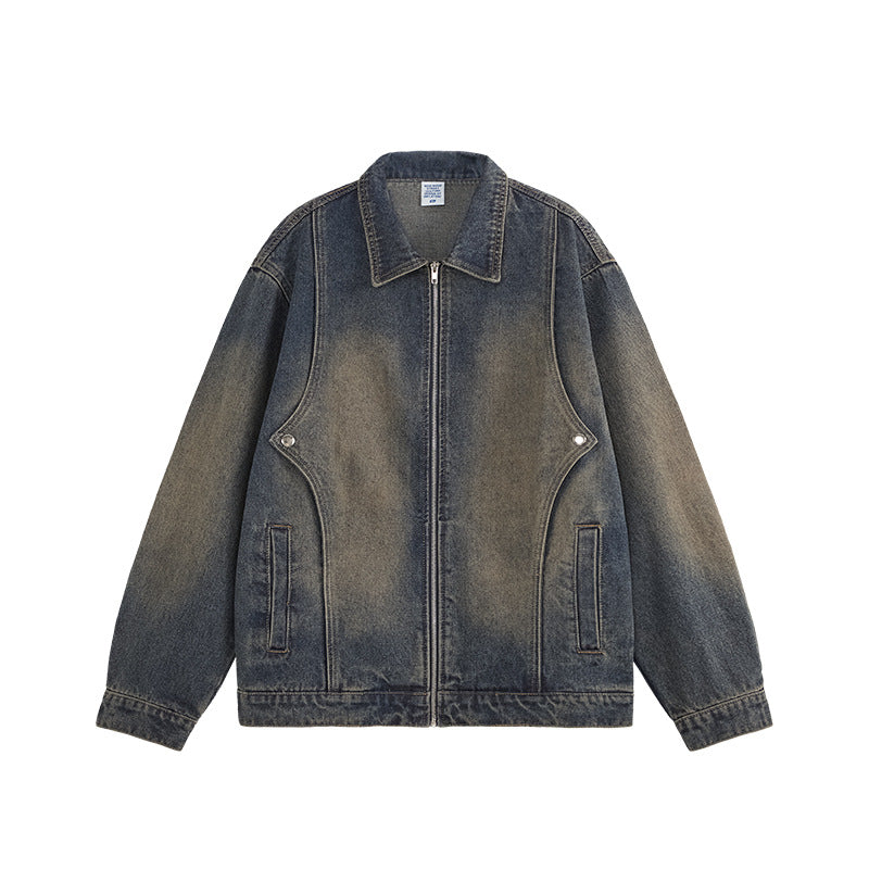 VINTAGTE WASHED DENIM JACKET