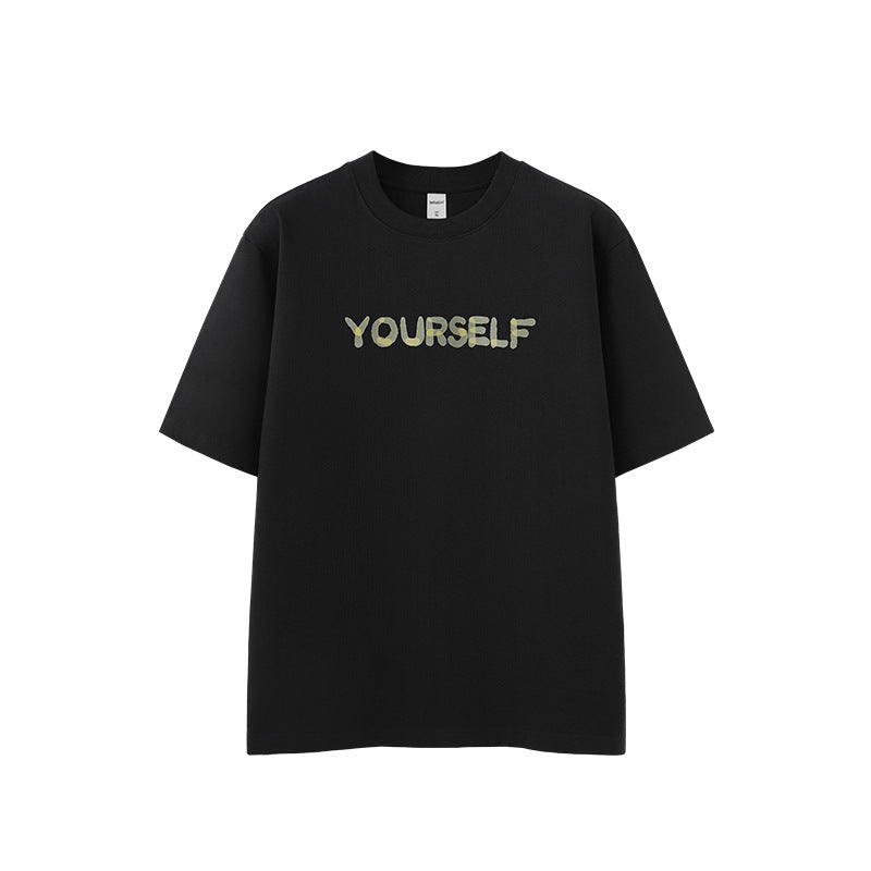 CONTRAST LETTER T-SHIRT