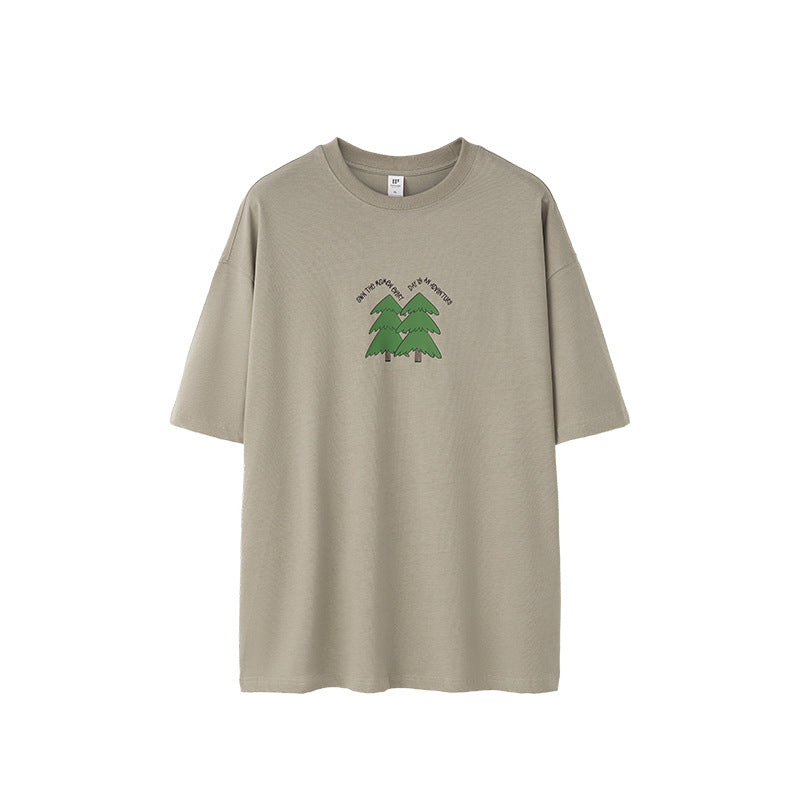 PINE FOAMMING CARTOON PRINT T- SHIRT