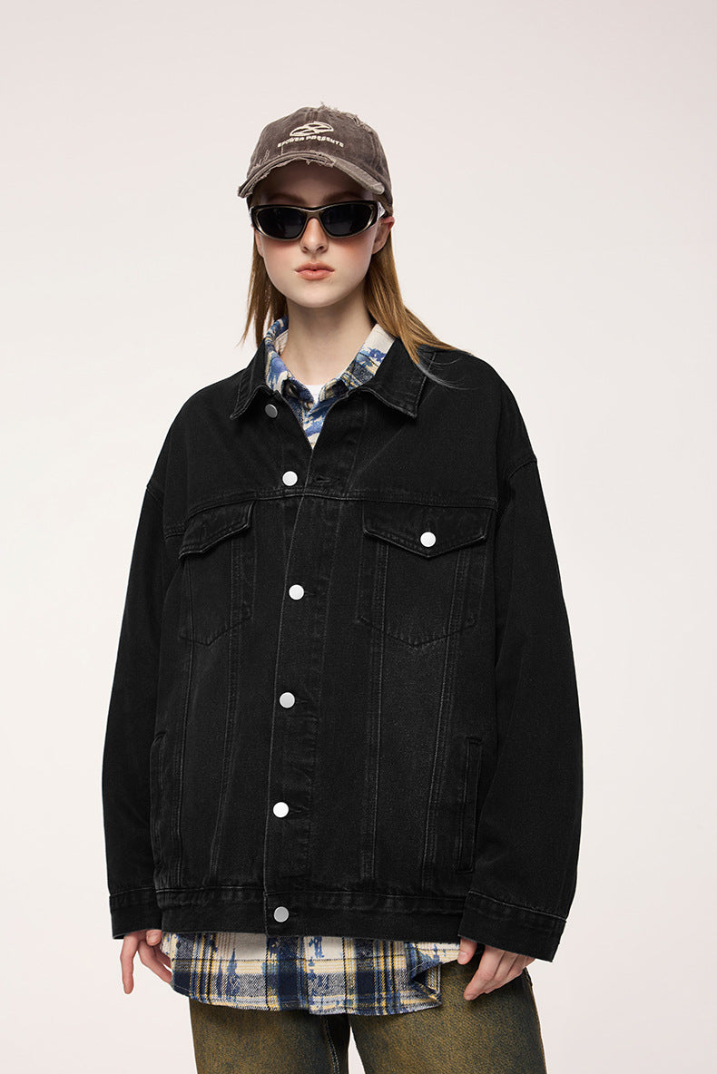 VINTAGTE WASHED DENIM JACKET