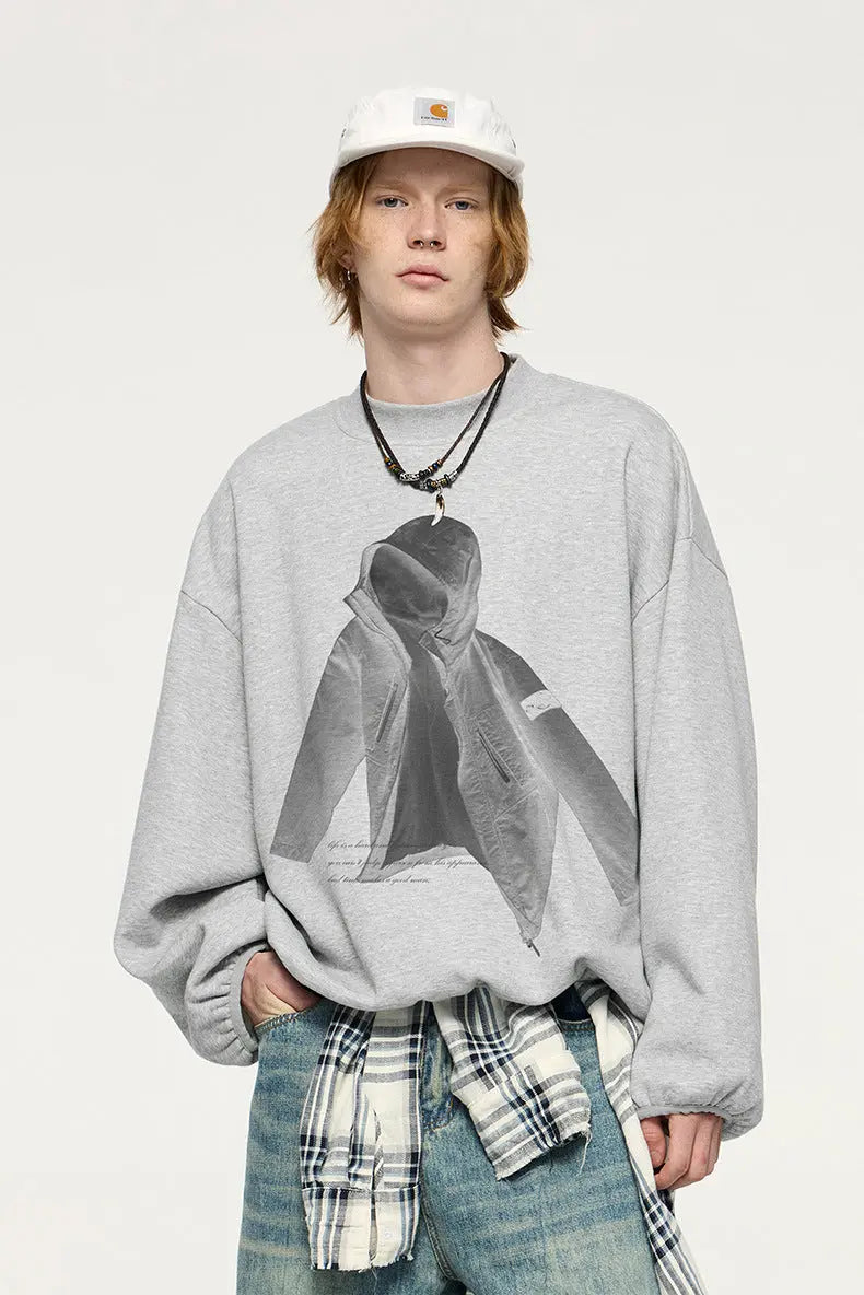 X-Ray PATTERN FLEECE SWEATSHIRT TIO