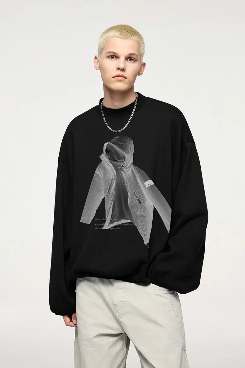 X-Ray PATTERN FLEECE SWEATSHIRT TIO