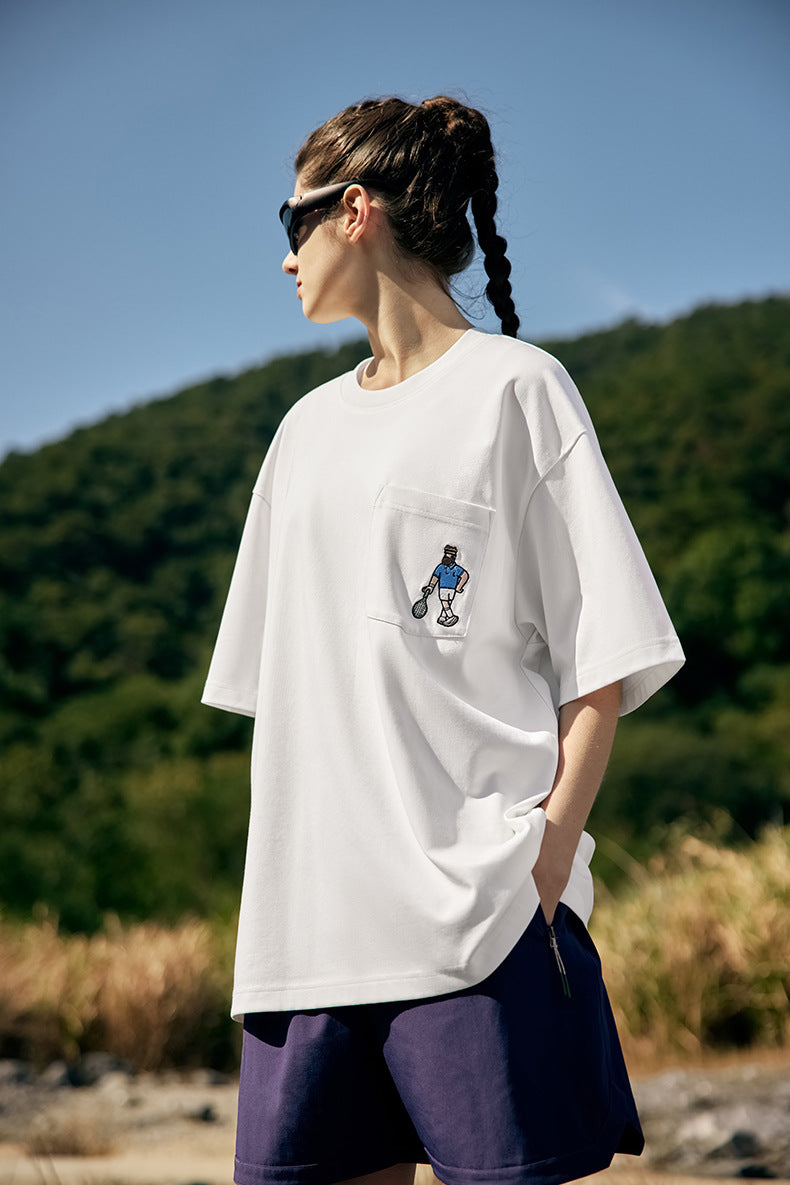 EMBROIDERED POCKET T-SHIRT