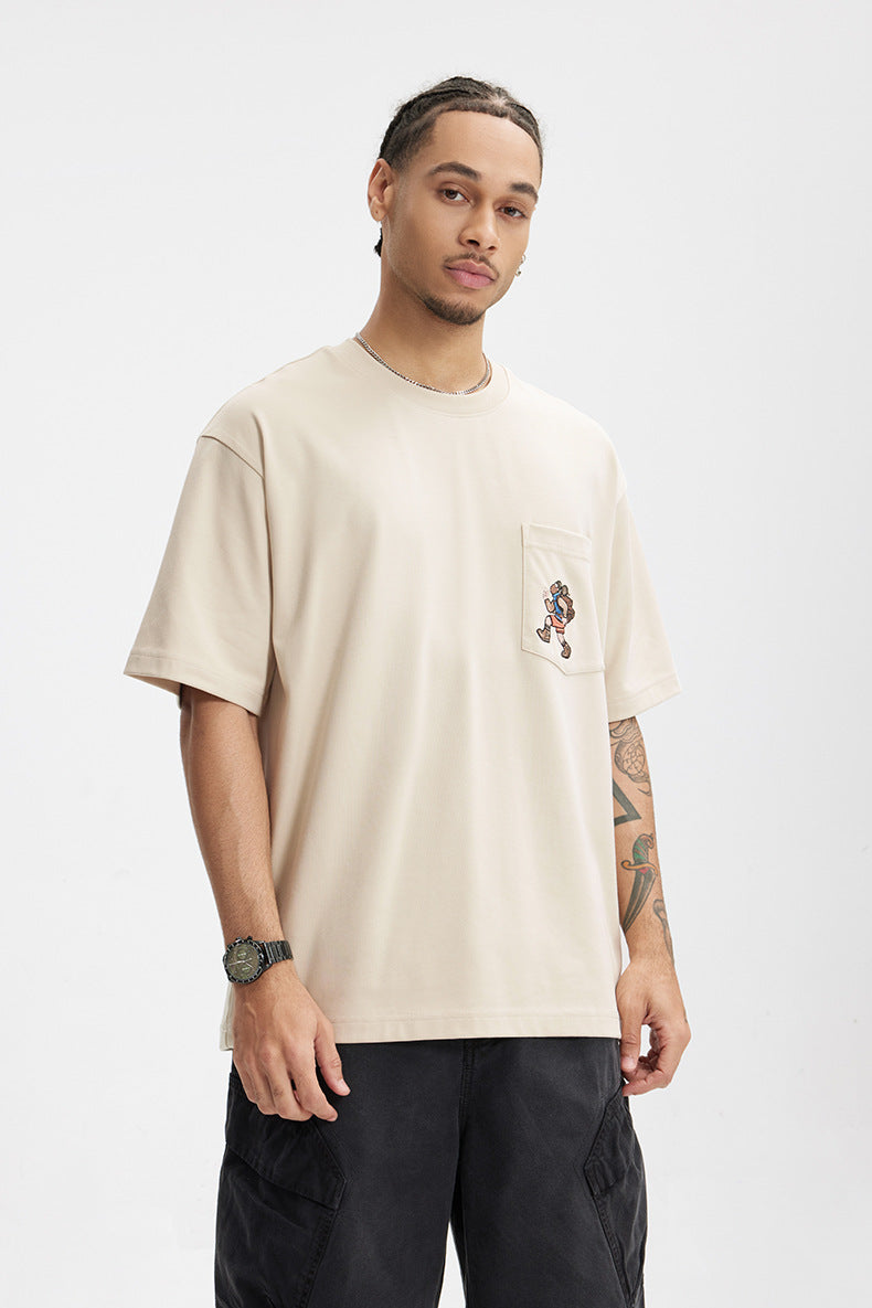 EMBROIDERED POCKET T-SHIRT