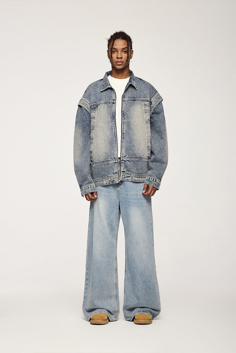 VINTAGTE WASHED DENIM JACKET