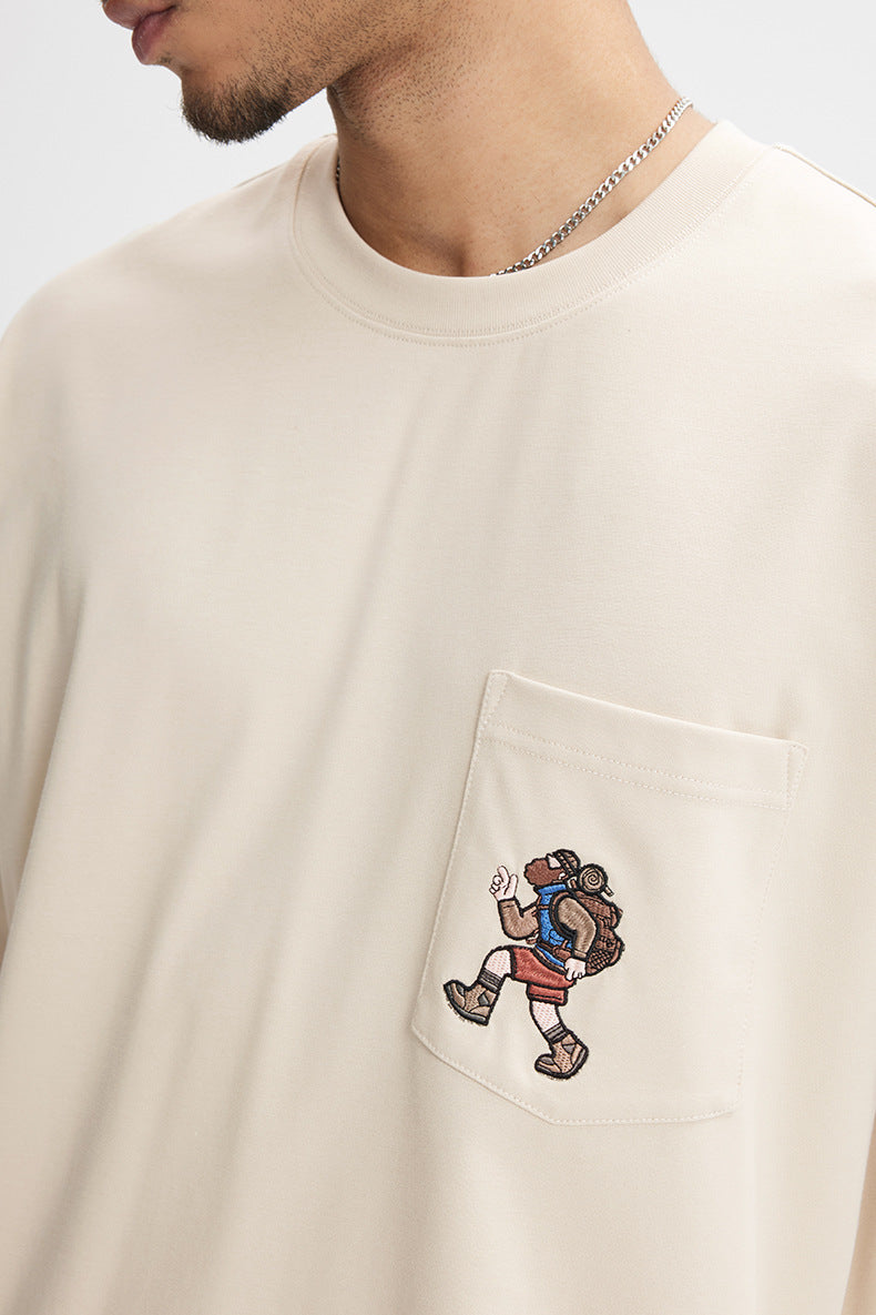 EMBROIDERED POCKET T-SHIRT