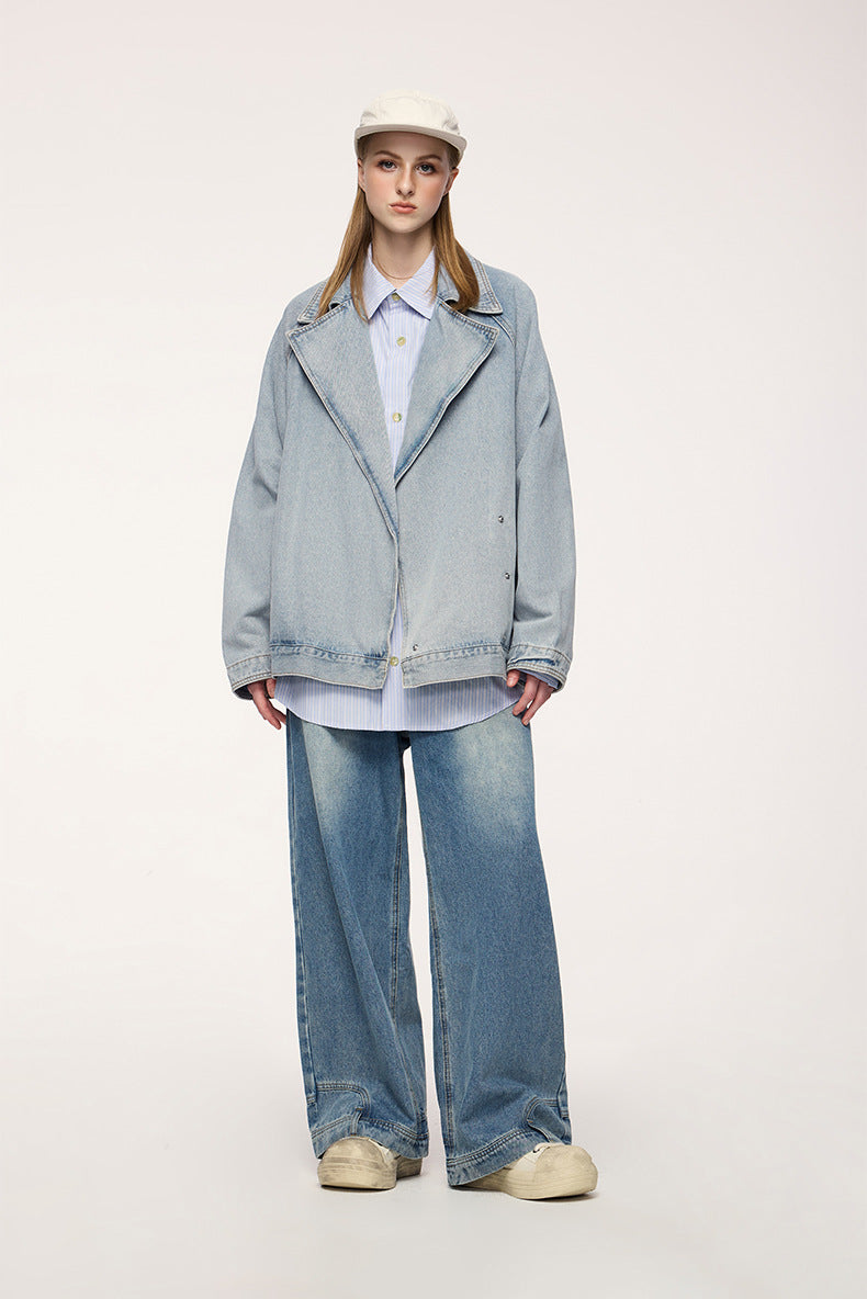 VINTAGTE WASHED DENIM JACKET