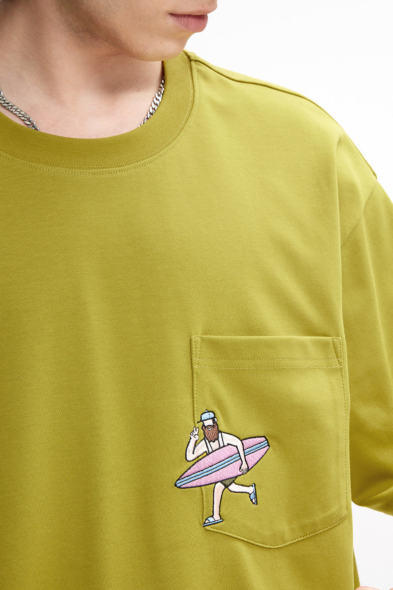 EMBROIDERED POCKET T-SHIRT