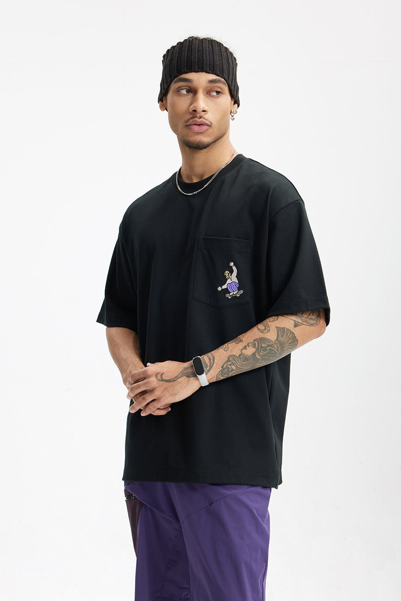 EMBROIDERED POCKET T-SHIRT