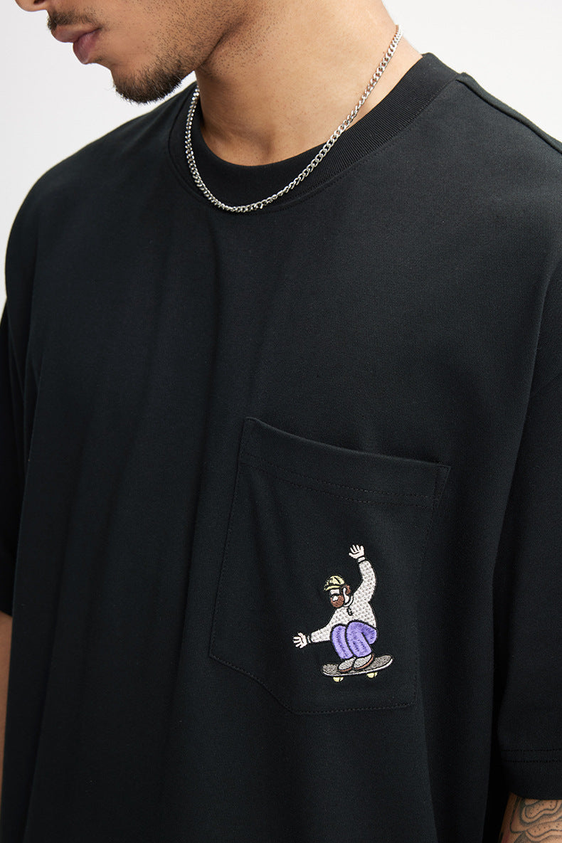 EMBROIDERED POCKET T-SHIRT