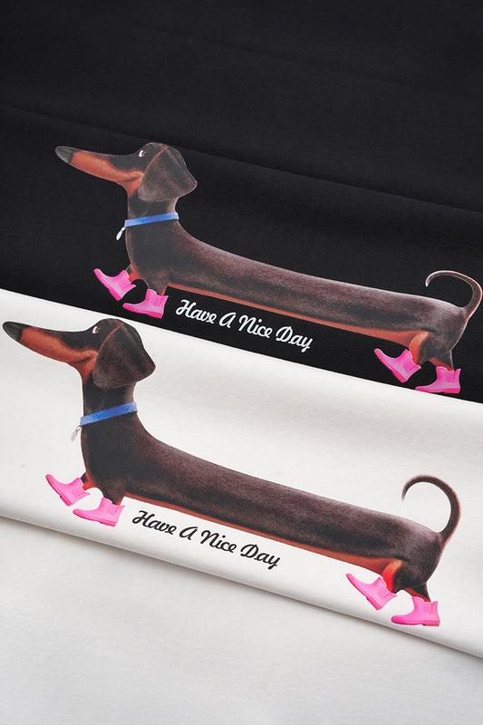 DACHSHUND PRINT T-SHIRT