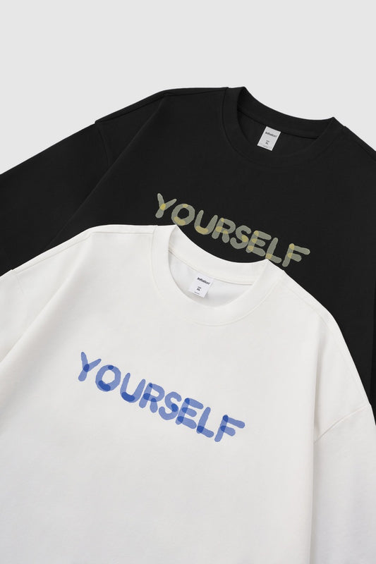 CONTRAST LETTER T-SHIRT