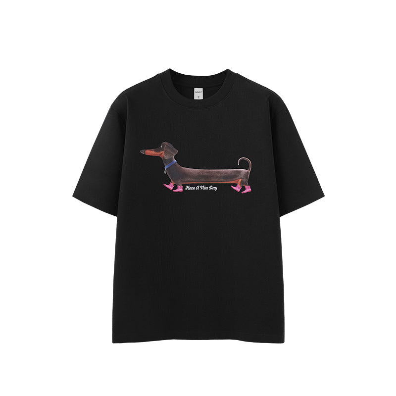 DACHSHUND PRINT T-SHIRT