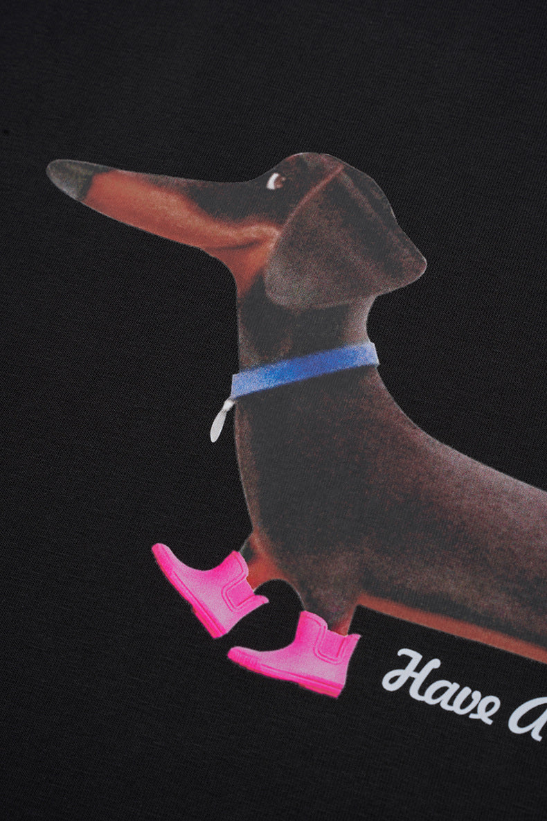 DACHSHUND PRINT T-SHIRT