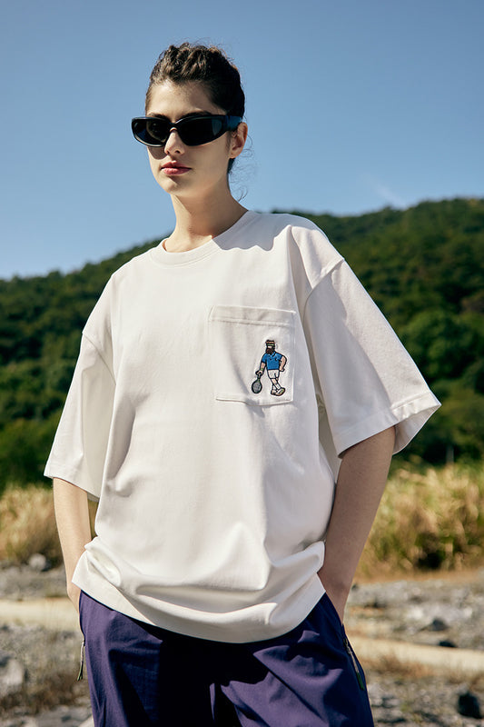 EMBROIDERED POCKET T-SHIRT