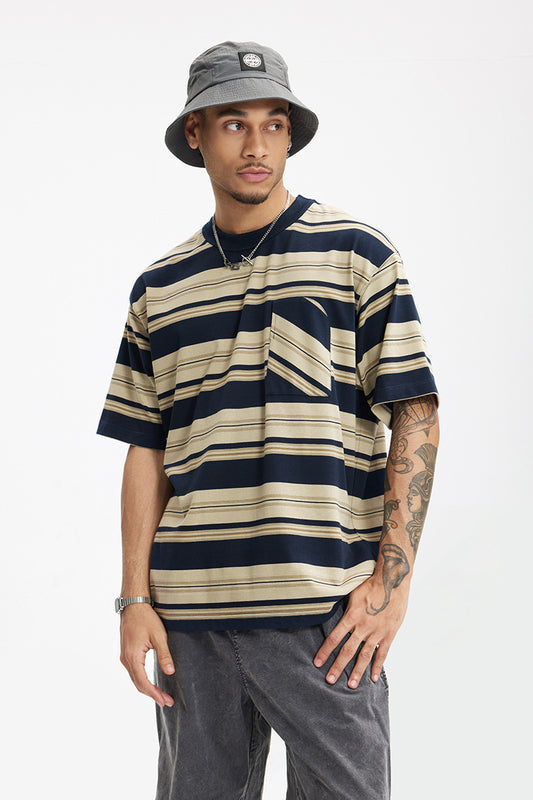 STRIPED POCKET T-SHIRT