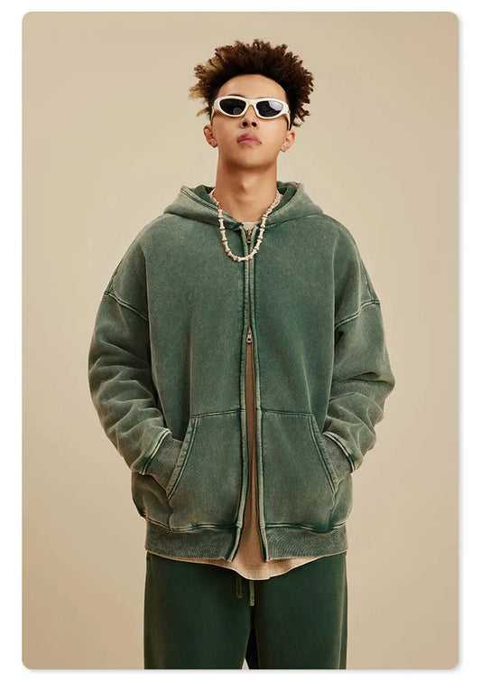 ZIPPED COLDSHOULDER HOODIE TIO